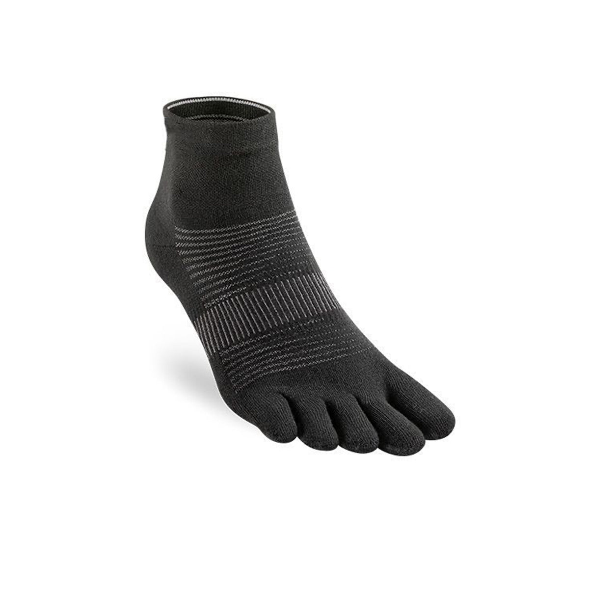 Men's Lightweight Mini-Crew Length - Black Color Toe Socks – Blister-Free, Moisture-Wicking
