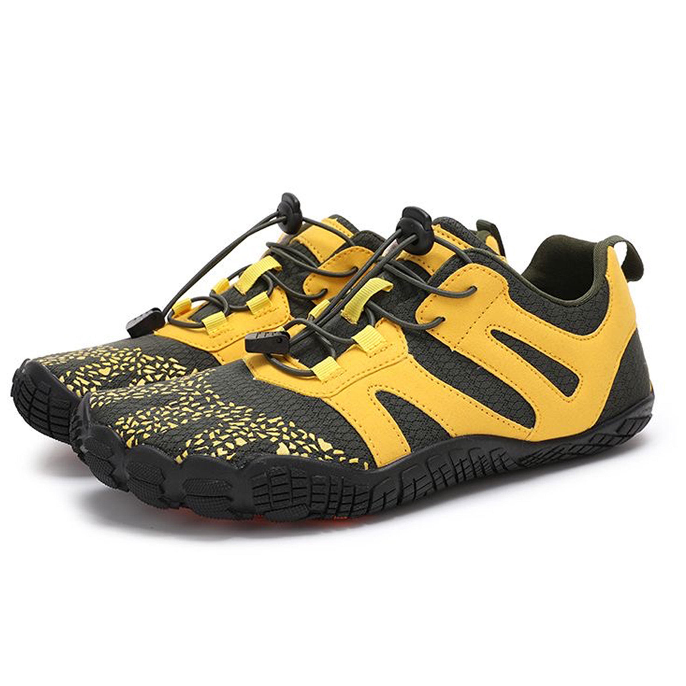 Men's Minimalist Black and Yellow Barefoot / Gym Shoes – Wide Toe box, Lightweight, Flexible & Zero-Drop