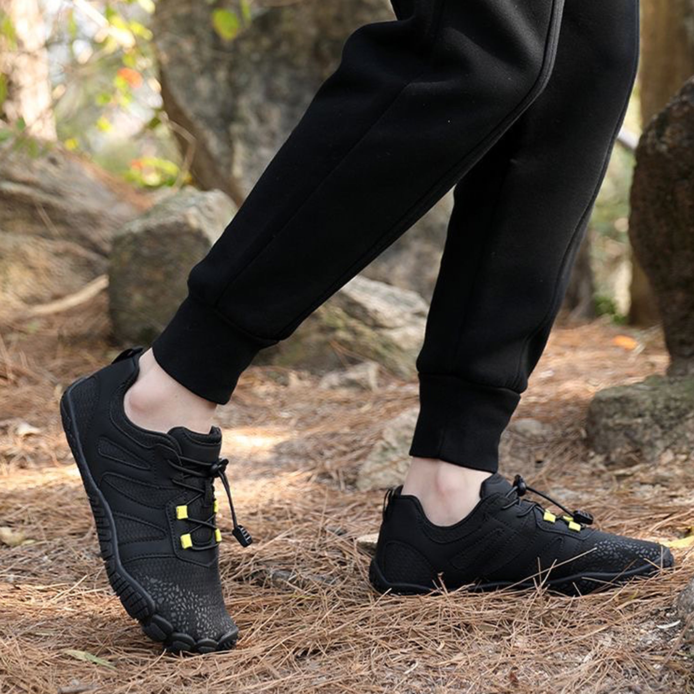 Men's Minimalist Black Barefoot / Gym Shoes – Wide Toe box, Lightweight, Flexible & Zero-Drop