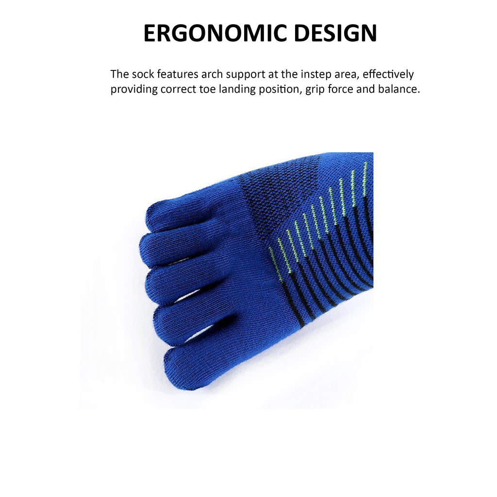 Men's Lightweight Crew Length Toe Socks – Blister-free, Moisture-Wicking