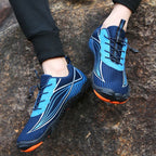Women's Minimalist Dark Blue Geometric Barefoot / Gym Shoes – Lightweight, Flexible & Zero-Drop