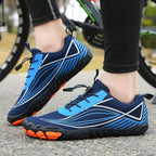 Women's Minimalist Dark Blue Geometric Barefoot / Gym Shoes – Lightweight, Flexible & Zero-Drop