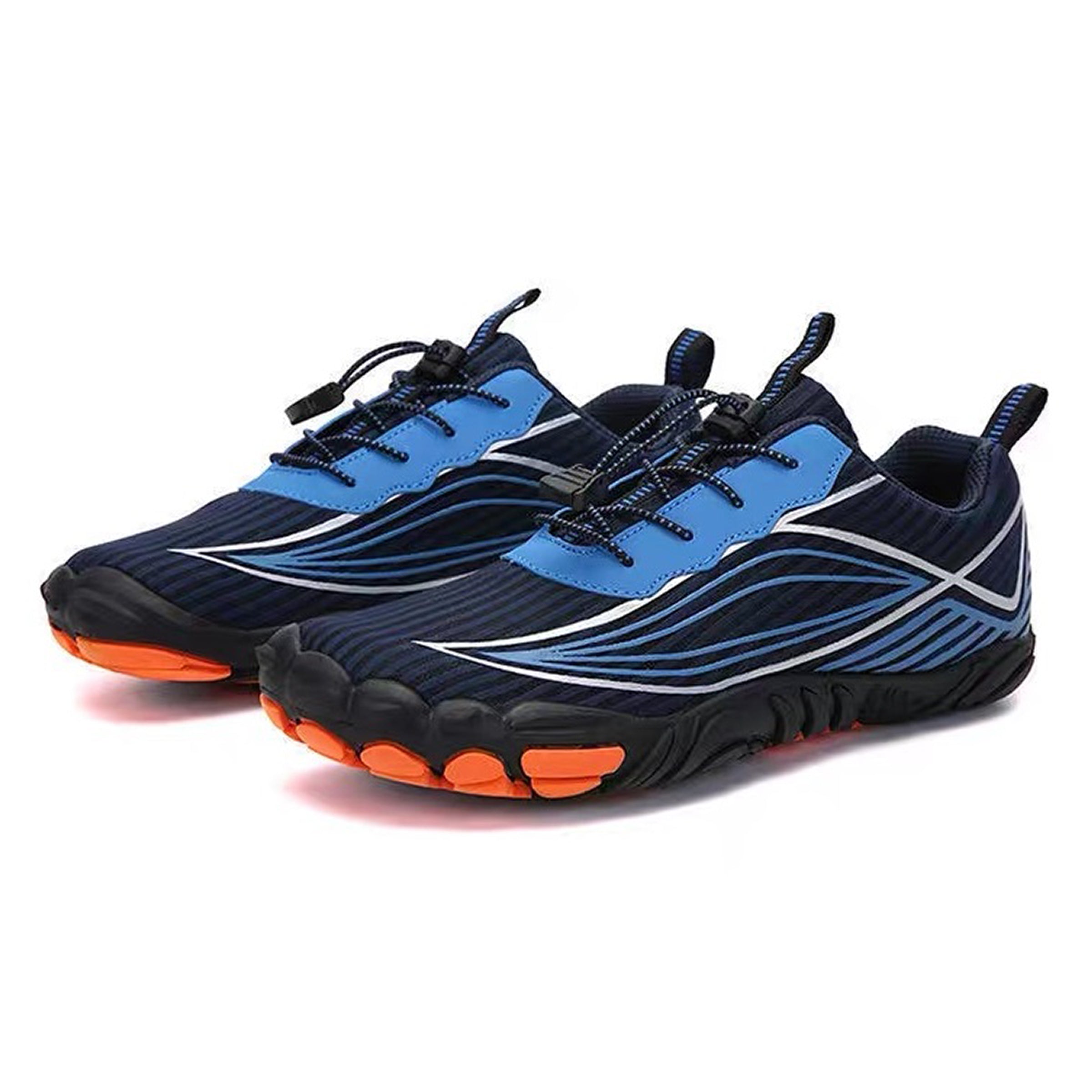 Women's Minimalist Dark Blue Geometric Barefoot / Gym Shoes – Lightweight, Flexible & Zero-Drop