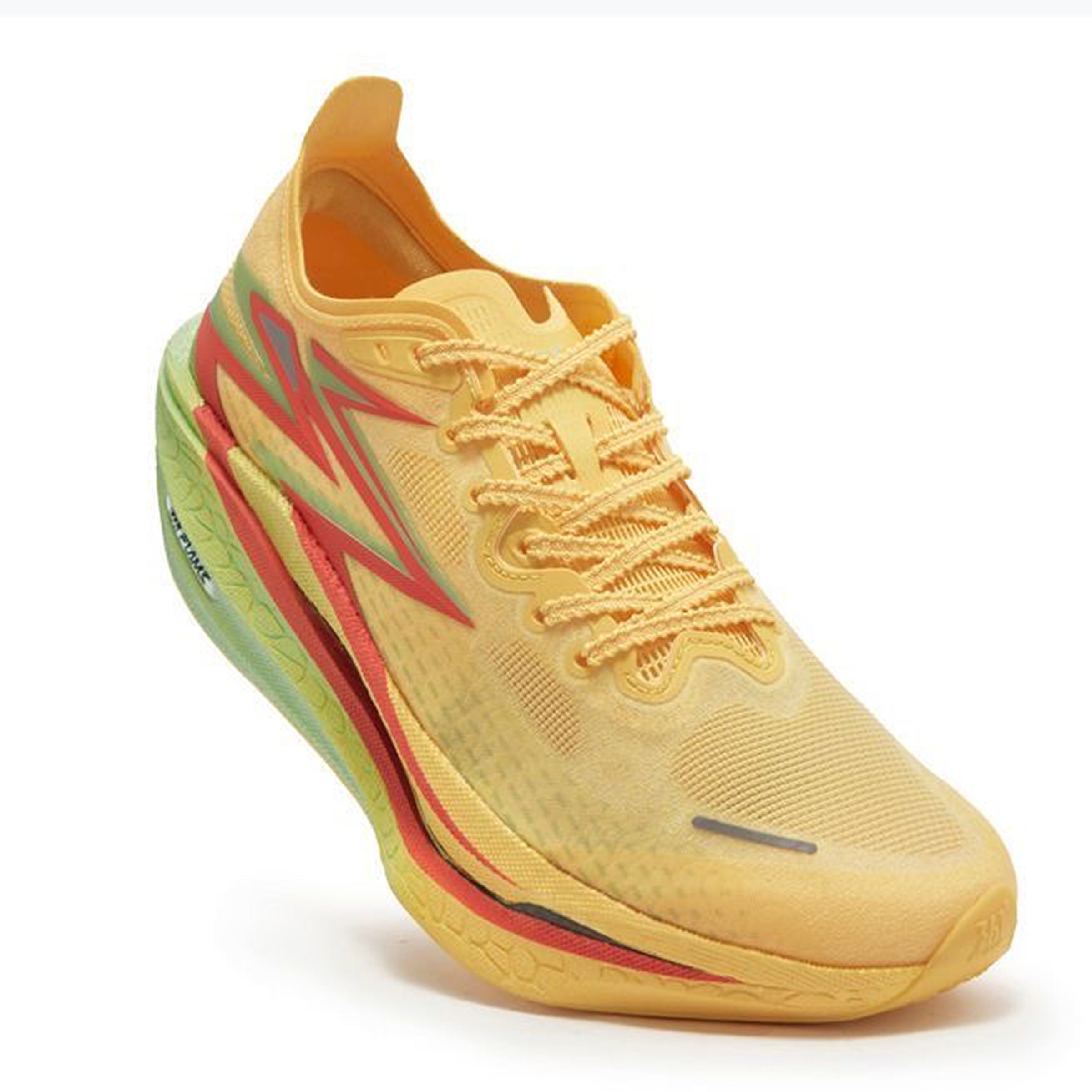 Dual Color Green and Yellow - Carbon Plated Road Running Shoes - From 5Km to Full Marathon shoes (361 Flame 4)