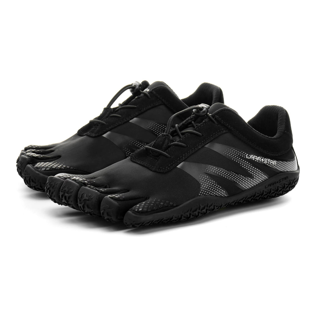 Five Finger Shoes - Black Color, Separate Toe Shoes for Barefoot Feel, Grip & Natural Movement
