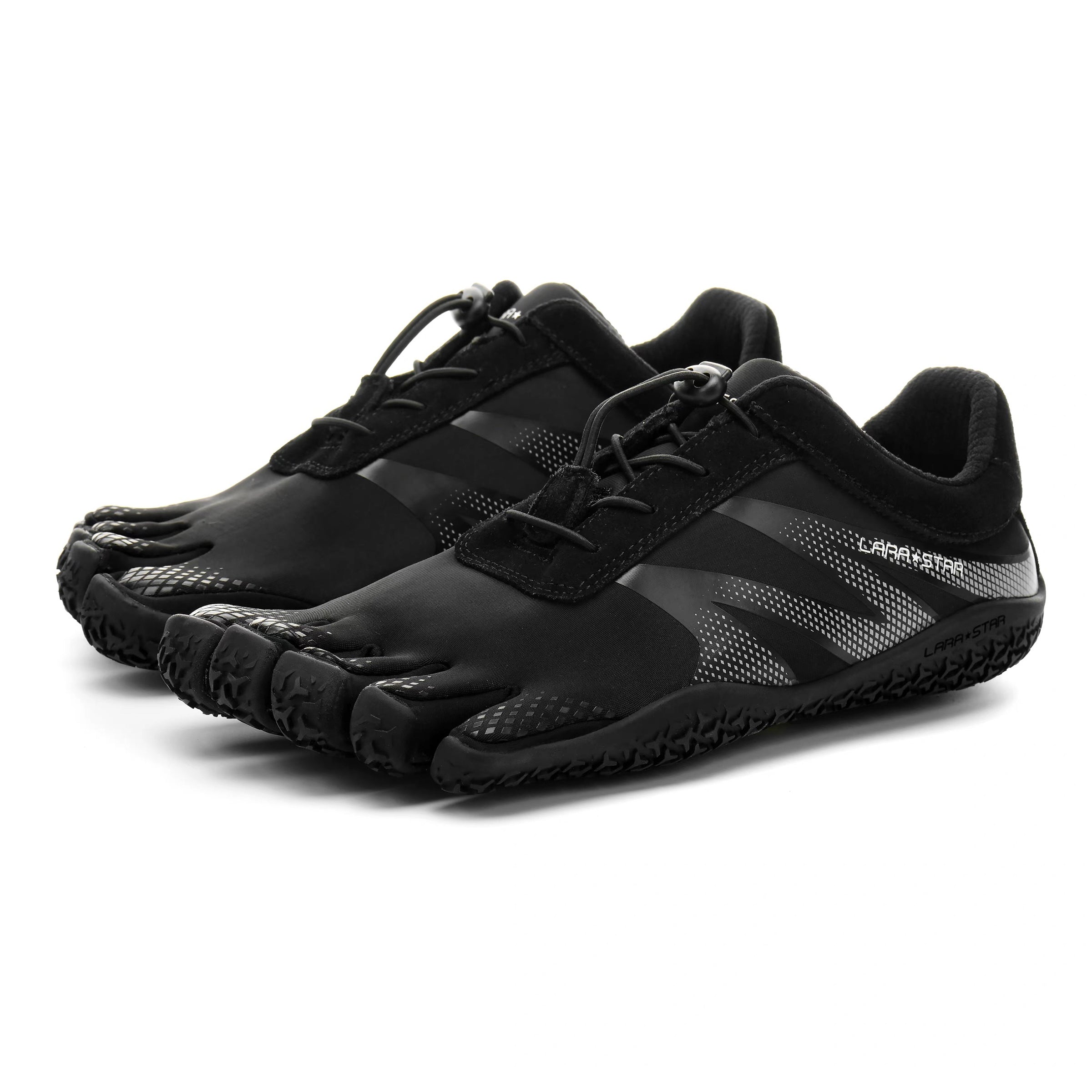 Five Finger Shoes - Black Color, Separate Toe Shoes for Barefoot Feel, Grip & Natural Movement