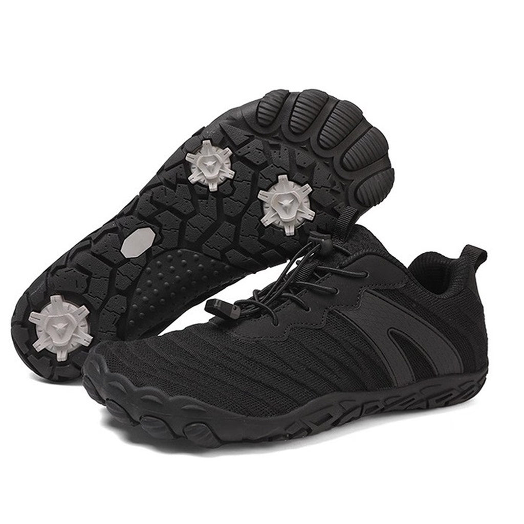 Men's Minimalist Jet Black Barefoot / Gym Shoes with Arch Support – Lightweight, Flexible & Zero-Drop