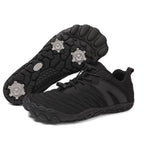 Men's Minimalist Jet Black Barefoot / Gym Shoes with Arch Support – Lightweight, Flexible & Zero-Drop