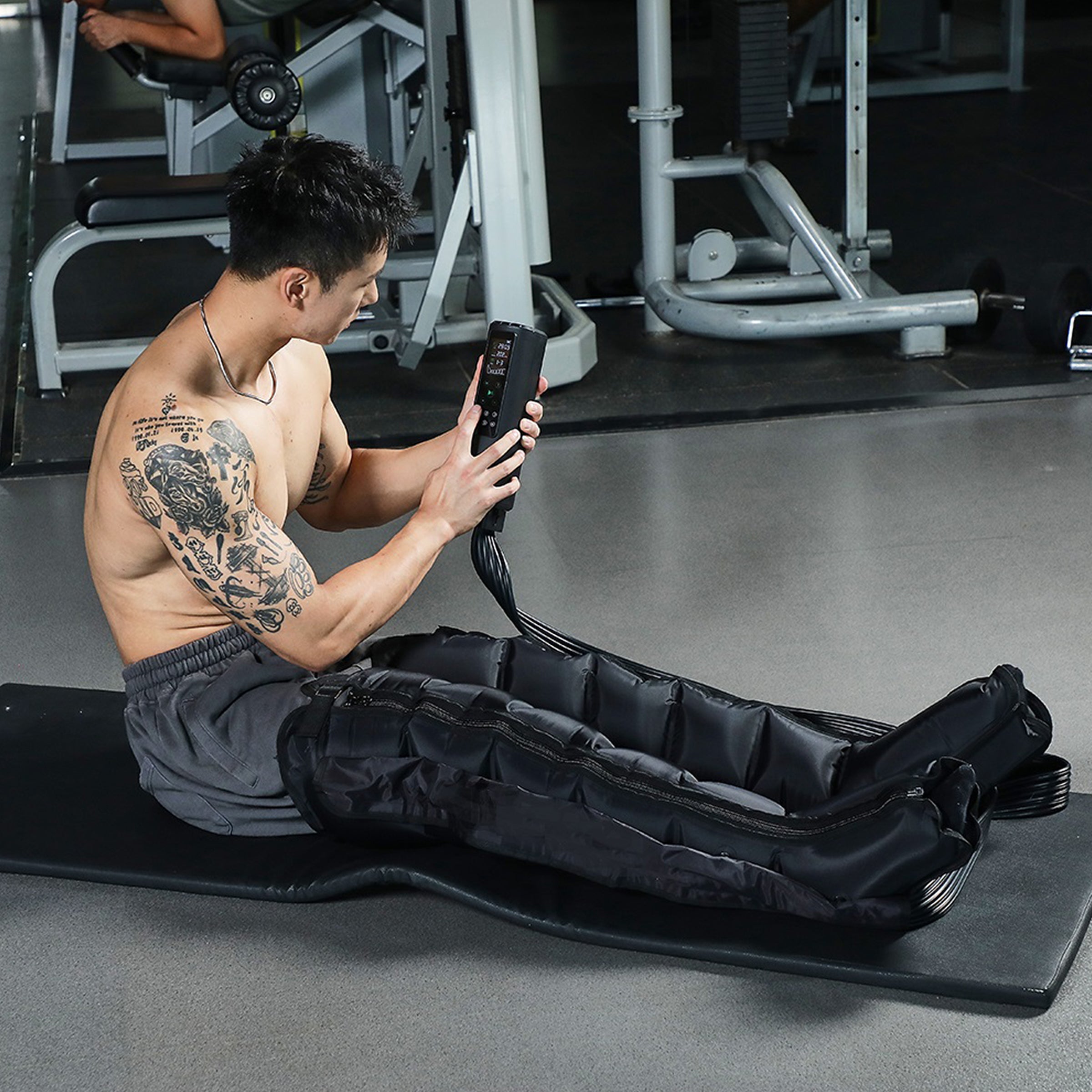Air Compression 6 Chamber Leg Massager with Handheld Controller for Muscle Recovery & Blood Circulation