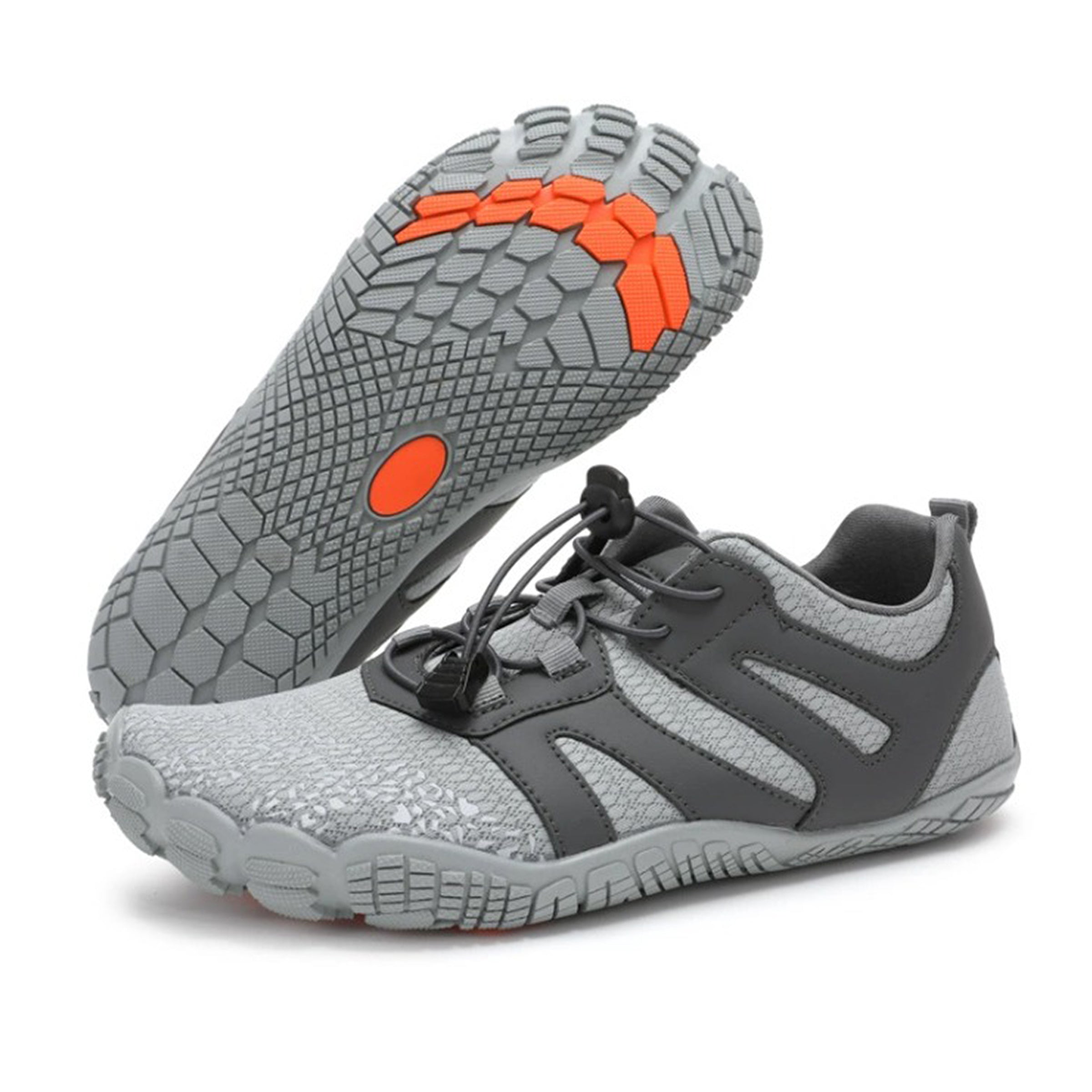 Men's Minimalist Light Grey Barefoot / Gym Shoes – Wide Toe box, Lightweight, Flexible & Zero-Drop
