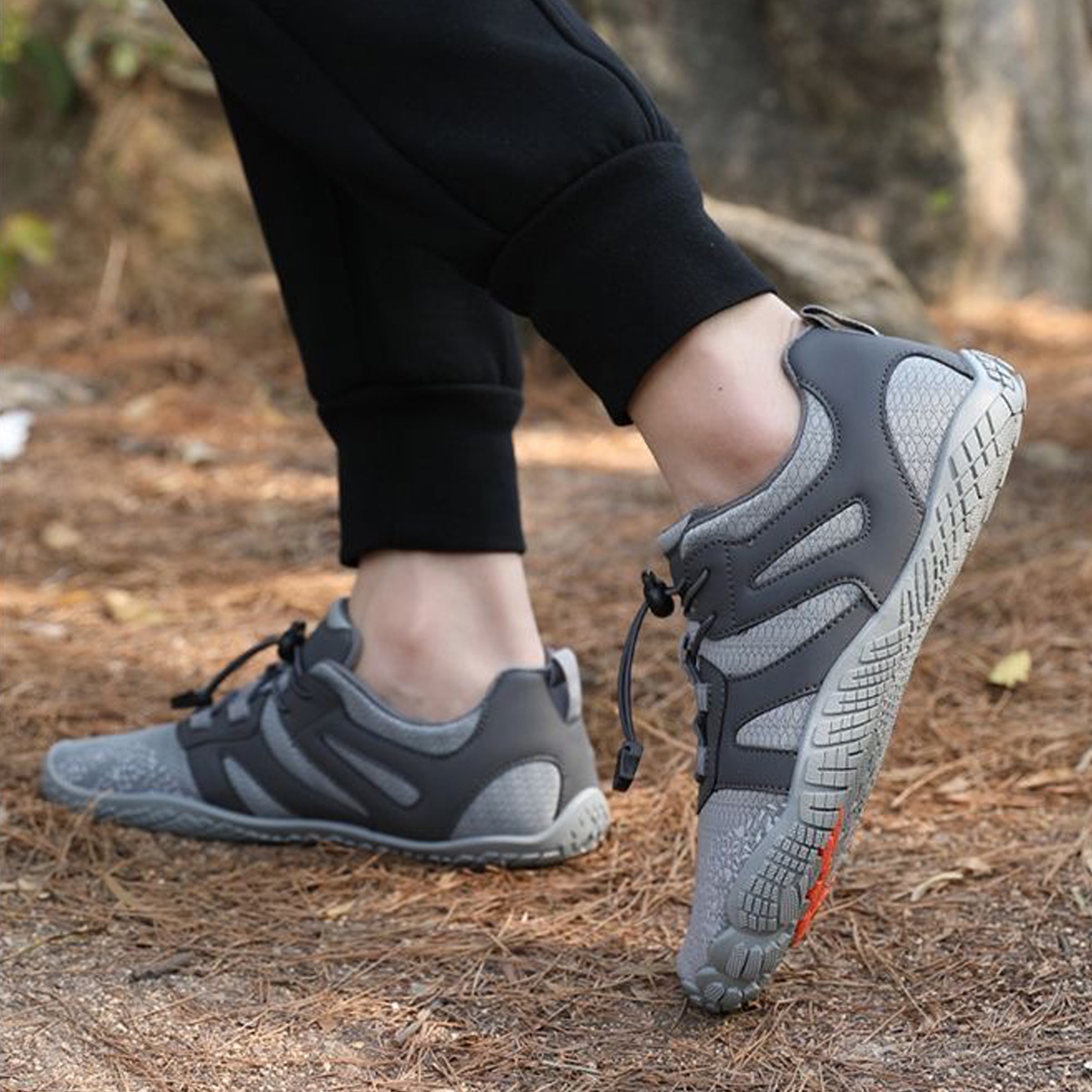 Men's Minimalist Light Grey Barefoot / Gym Shoes – Wide Toe box, Lightweight, Flexible & Zero-Drop