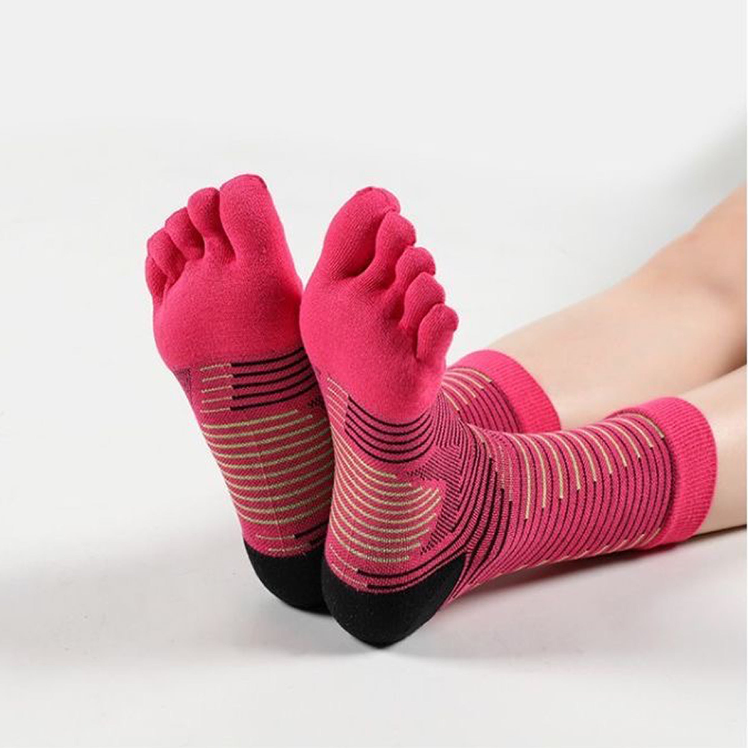 Women's Lightweight Crew Length Toe Socks – Blister-free, Moisture-Wicking