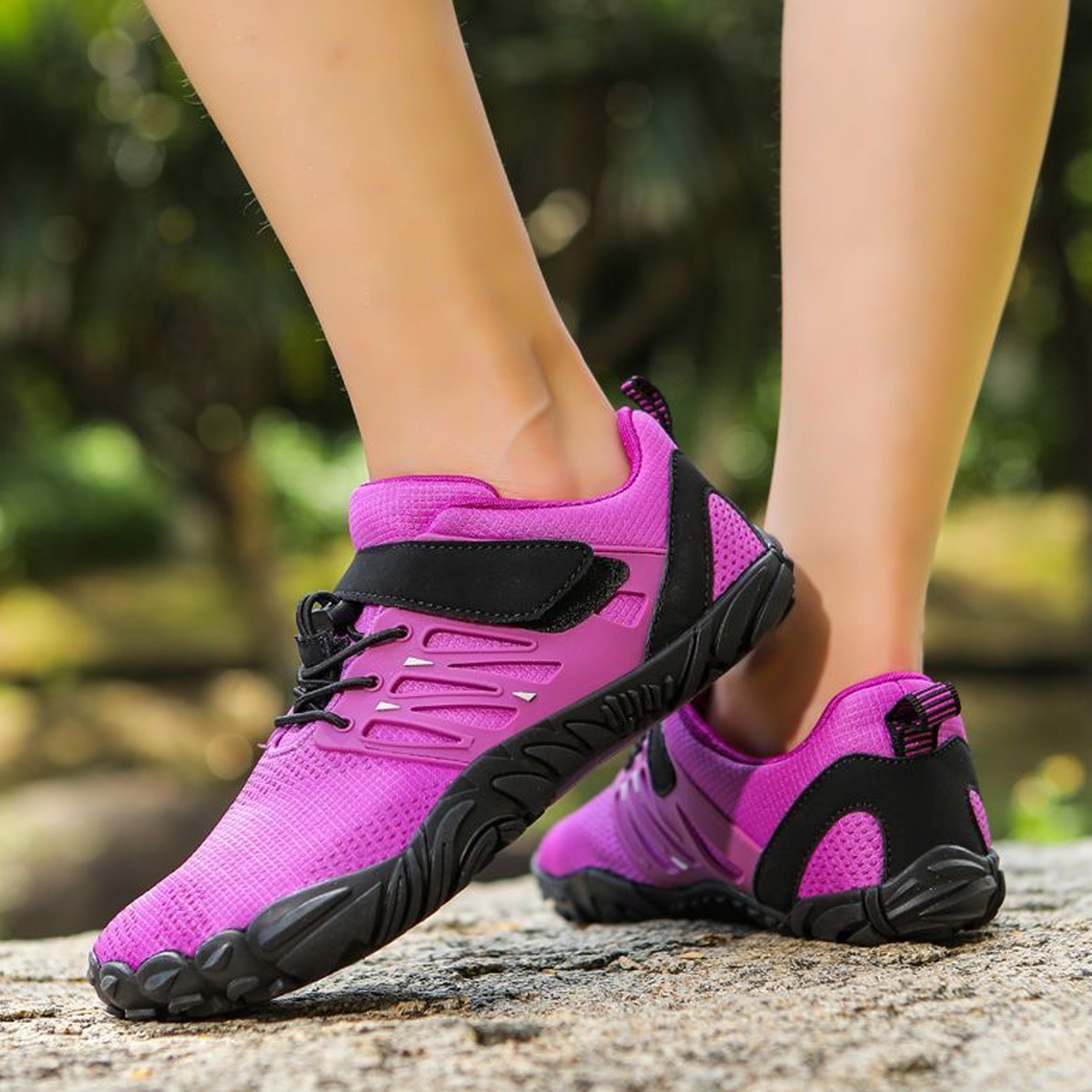 Women's Purple Barefoot Shoes - Wide Toe box, Ankle Cushioning, Lightweight, Flexible & Zero-Drop
