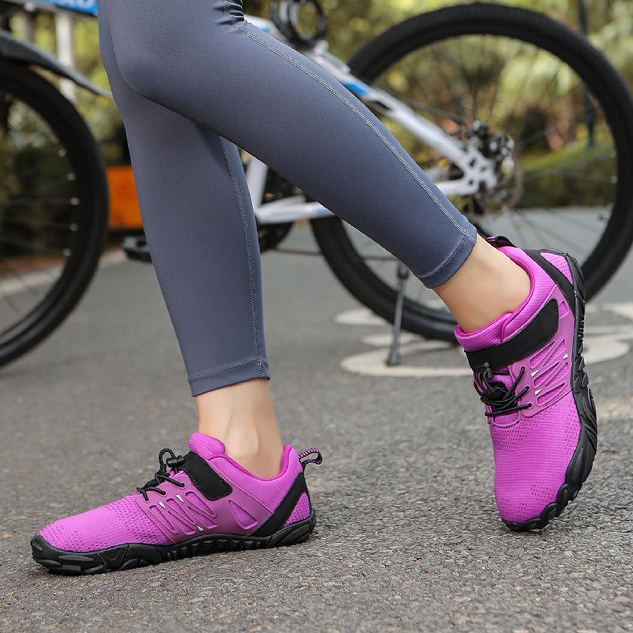 Women's Purple Barefoot Shoes - Wide Toe box, Ankle Cushioning, Lightweight, Flexible & Zero-Drop
