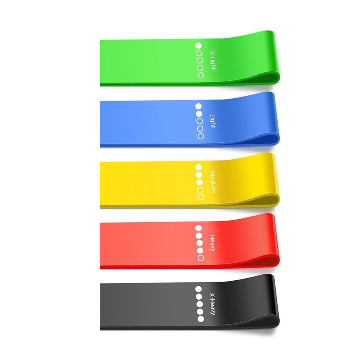 Latex Resistance Bands Mini Loop Set (Pack of 5) for Strength & Mobility