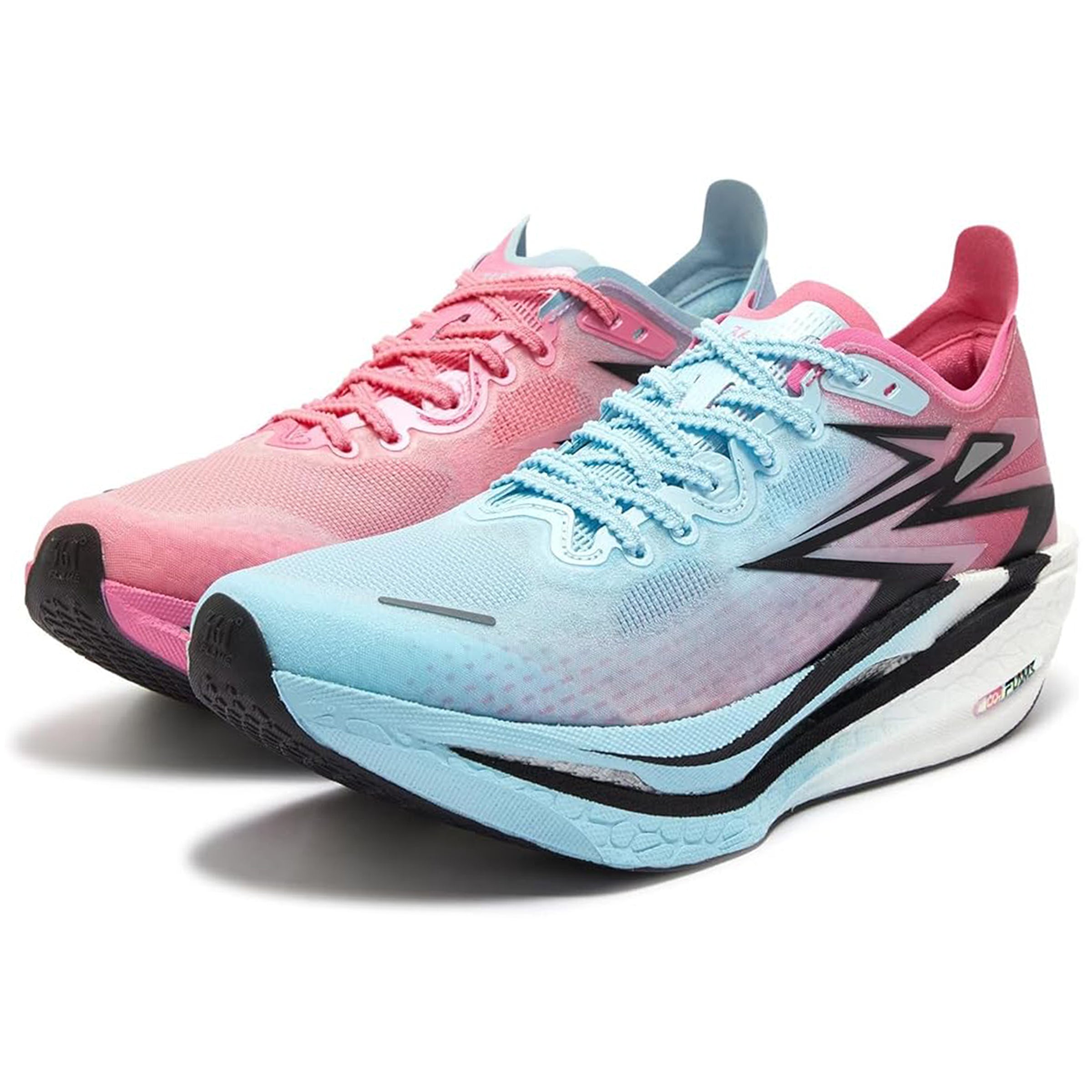 Dual Color Pink & Blue - Carbon Plated Road Running Shoes - From 5Km to Full Marathon shoes (361 Flame 4)