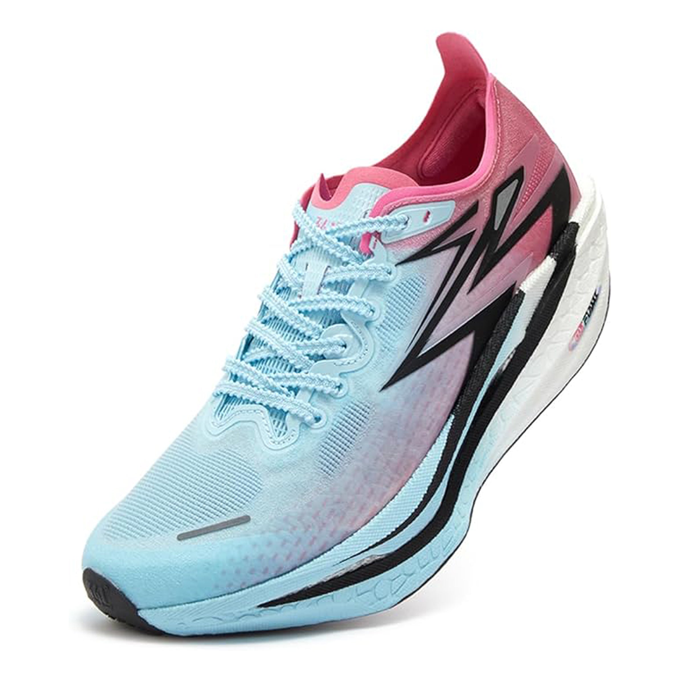 Dual Color Pink & Blue - Carbon Plated Road Running Shoes - From 5Km to Full Marathon shoes (361 Flame 4)
