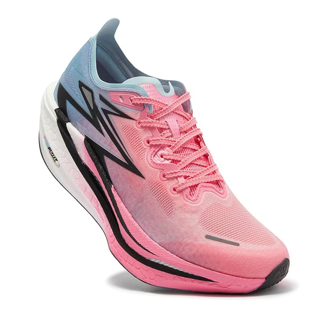 Dual Color Pink & Blue - Carbon Plated Road Running Shoes - From 5Km to Full Marathon shoes (361 Flame 4)