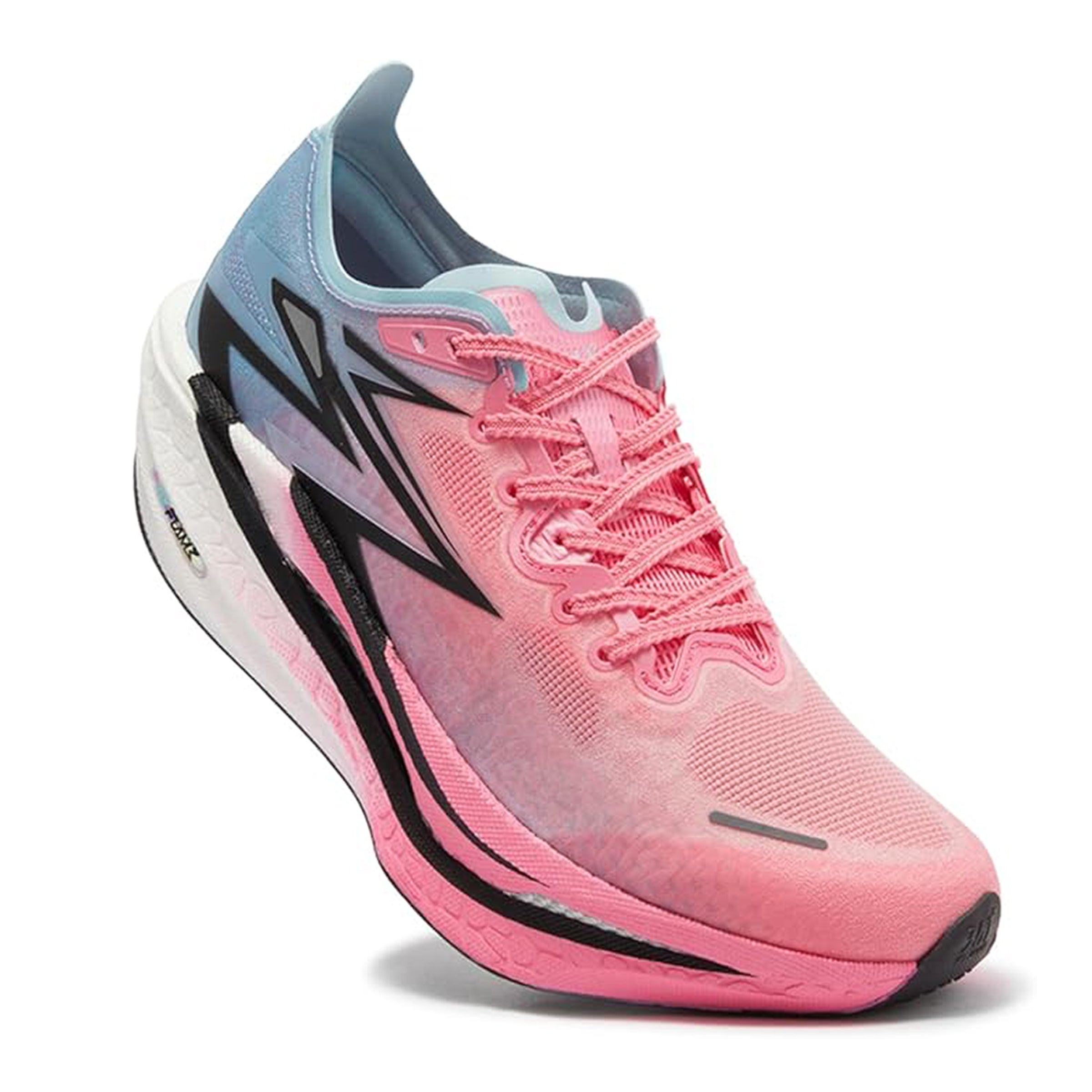 Dual Color Pink & Blue - Carbon Plated Road Running Shoes - From 5Km to Full Marathon shoes (361 Flame 4)