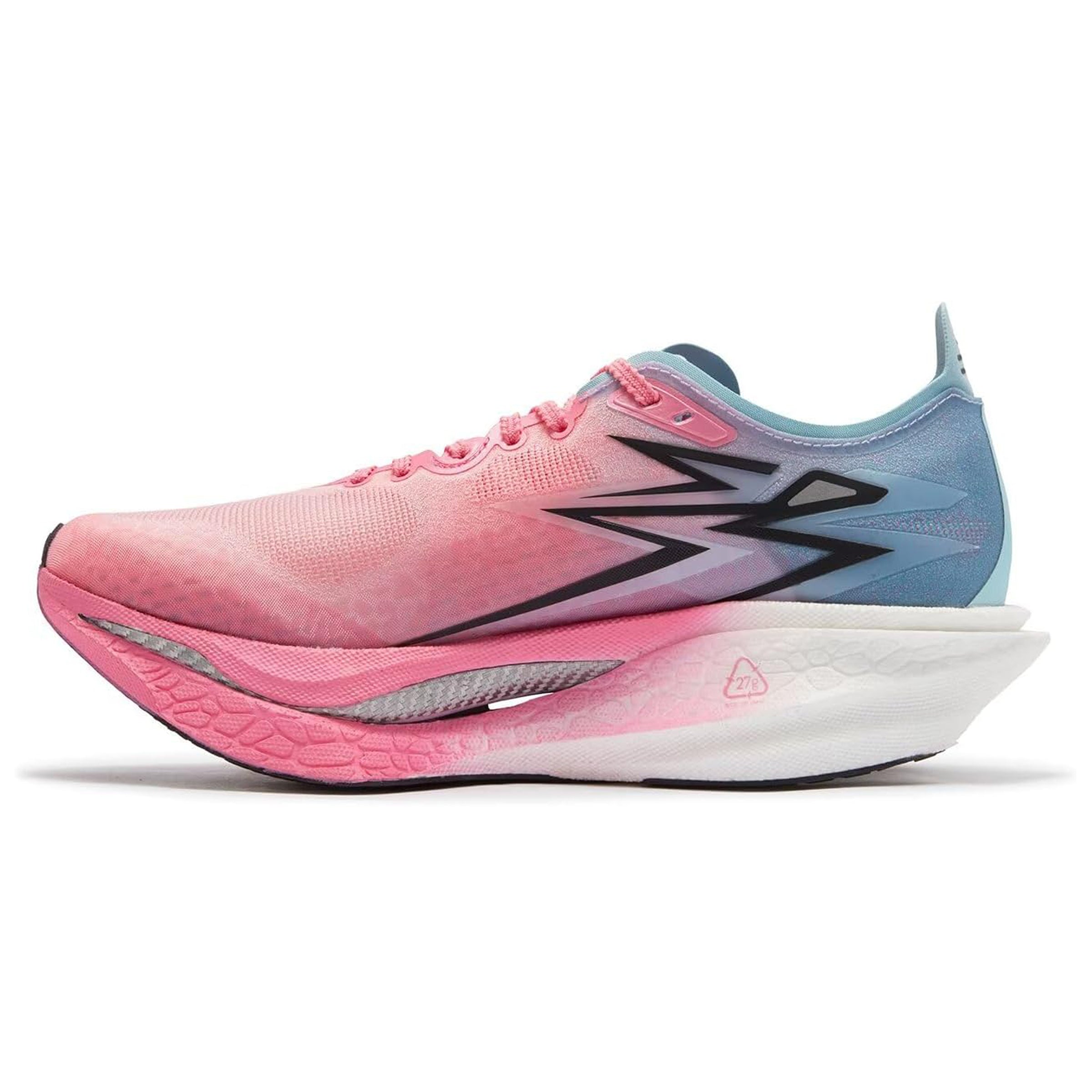 Dual Color Pink & Blue - Carbon Plated Road Running Shoes - From 5Km to Full Marathon shoes (361 Flame 4)