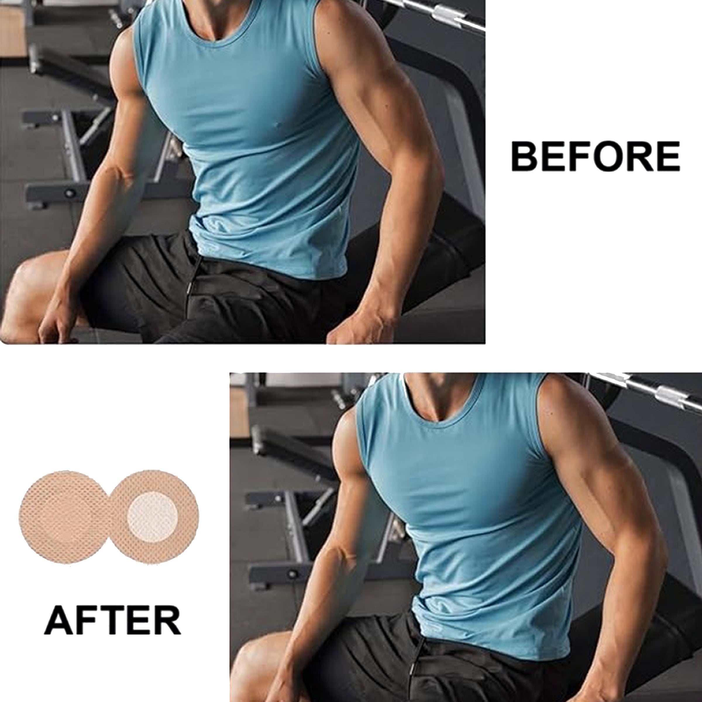 Men’s Round Nipple Covers for Running & Endurance Sports (10-Pack)