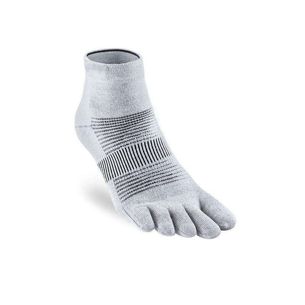 Women's Lightweight Mini-Crew Length - Smoke White Color Toe Socks – Blister-Free, Moisture-Wicking