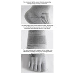 Men's Lightweight Ankle Length Toe Socks – Blister-free, Moisture-Wicking, No Show