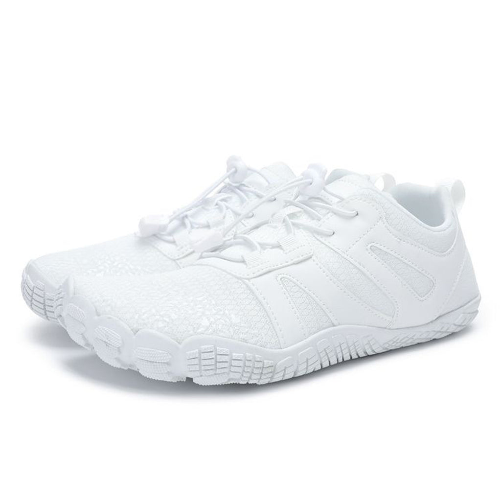Men's Minimalist White Barefoot / Gym Shoes – Wide Toe box, Lightweight, Flexible & Zero-Drop