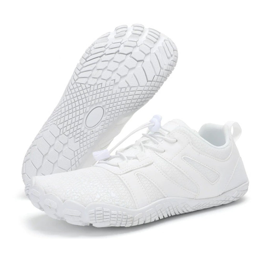Women's Minimalist White Barefoot / Gym Shoes – Wide Toe box, Lightweight, Flexible & Zero-Drop