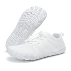 Women's Minimalist White Barefoot / Gym Shoes – Wide Toe box, Lightweight, Flexible & Zero-Drop