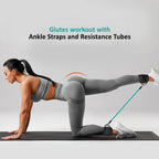 Ankle Strap Resistance Band Set for Glutes & Legs (Adjustable – Multi Resistance Kit)