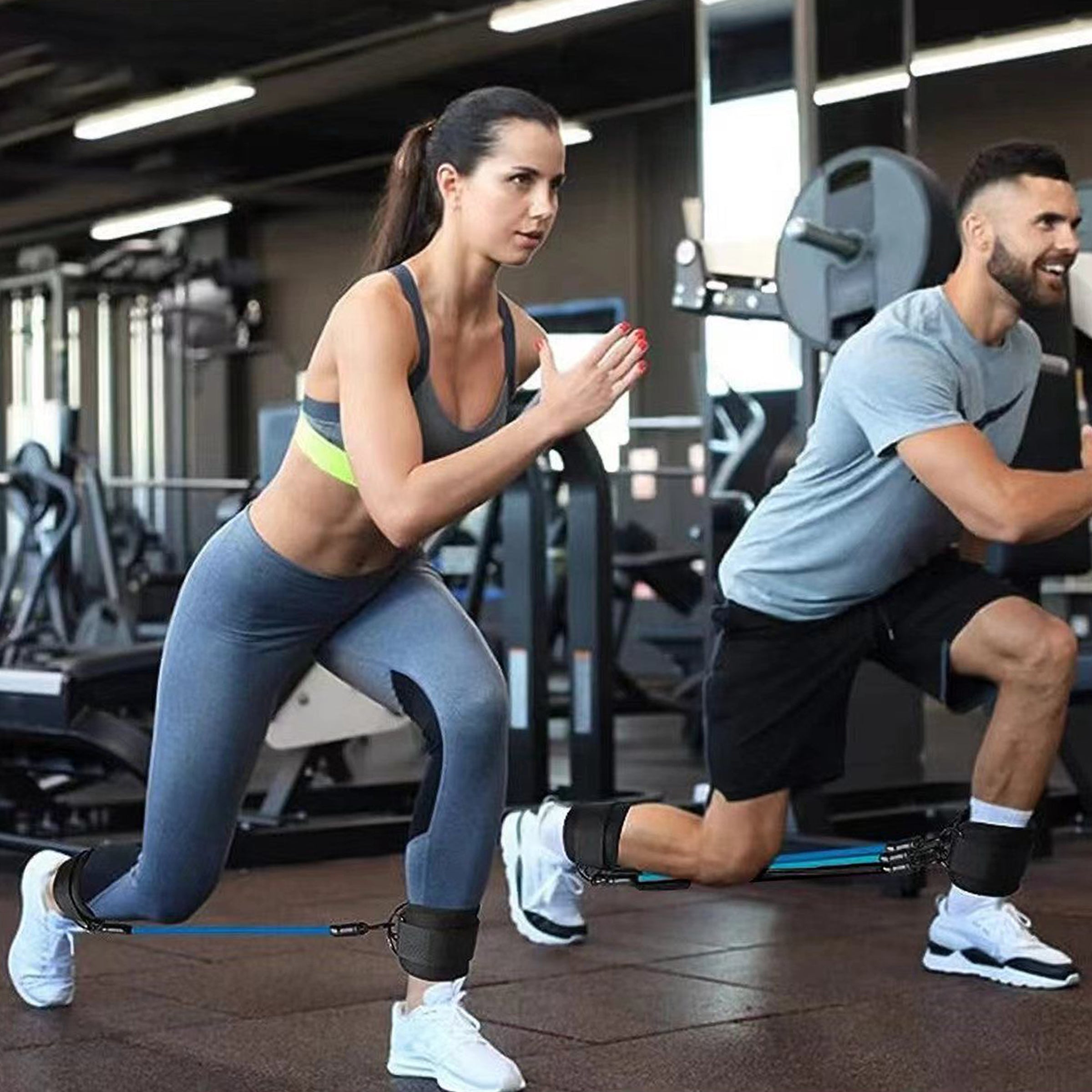 Ankle Strap Resistance Band Set for Glutes & Legs (Adjustable – Multi Resistance Kit)